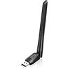 VENTION WiFi Dongle USB WiFi Adapter per PC, AC650 ad alta potenza Dual Band 2,4 GHz/5 GHz, antenne 6dBi adattatore di rete wireless per laptop/desktop, compatibile con Win11/10/8.1/8/7/XP