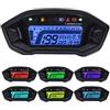 Geloo Tachimetro per Moto, Universale Contachilometri Moto 13000 RPM Impermeabile LCD Contagiri Digitale 7 Colori Retroilluminazione Contachilometri con Sensore di Velocità