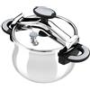 BRA - New Star, Pentola a pressione in acciaio inox 18/10, con coperchio a ponte, 6l