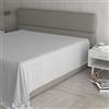 Italian Bed Linen MAX COLOR Lenzuolo sopra, 100% Cotone, Tinta unita, Grigio Chiaro, Matrimoniale Maxi 270x300cm