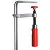 BESSEY GTR16B6 - Morsetto da tavolo interamente in acciaio con capacità di 16,5 cm, profondità 1,5 cm, profondità della gola e forza di serraggio 181,4 kg, rosso/argento