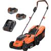 Black & Decker BLACK+DECKER TOSAERBA A BATTERIA 18V (FUNZIONAMENTO A 36V CON DUE BATTERIE DI 18V DA 4,0AH IN DOTAZIONE) - SCOCCA 33CM - ALTEZZA DI TAGLIO REGOLABILE - CESTO 35LT BCMW33184L2-QW
