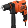 Black & Decker BLACK+DECKER BEH200-QS Trapano a Filo con percussione per forare su muratura, Potenza 500 W