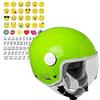 CGM Casco bambino junior demi jet 205A HAVANA Verde, YM