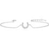Diamond Treats Bracciali portafortuna con ferro di cavallo in argento Sterling 925 di Diamond Treats per donne, braccialetto delicato in argento, oro giallo o oro rosa con pietre di zirconia cubica scintillanti, One