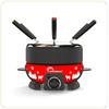 LITTLE BALANCE 8689 Happy Fondue 8 Meuuuh, Apparecchio per fonduta 8 persone, Caquelon antiaderente 2l, 800 W, Rosso
