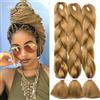 Rich Choices Treccine Africane Extension per Treccine Africane Trecce Finte per Capelli 24 Pollice Sintetici 3 Bundles-Biondo scuro