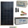 Energiasolare100 Kit pannello solare fotovoltaico 150W 12V poli regolatore 10A PWM batteria 200Ah