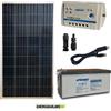 Energiasolare100 Kit Solare Fotovoltaico 150W 12V Batteria AGM 200Ah Baita Chalet Casa