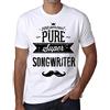 One in the City Uomo Maglietta 100% Pure Super Songwriter T-Shirt Stampa Grafica Divertente Vintage Idea Regalo Originale alla Moda Bianco L