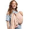 Boba Fascia ad Anelli Ring Sling, Lino Bambù, Neonato-Bimbo, Lino Peonia