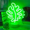 Aslanka Lampada da tavolo a LED, luce notturna, graziosa foglia verde, luce a LED per decorazione da parete, decorazione luminosa per feste di compleanno di Natale, soggiorno, camera da letto, tavolo