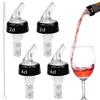 SLTAXAR 4 Pezzi Versatore Automatico Misurato 2cl/4cl Versatori per Bottiglie di Liquore, Versatore di Bevande, Misurare Versatore di Liquori con Spazzola, per Vino Cocktail Bevande Casa