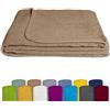 KiGATEX Coperta in spugna 100% cotone, coperta estiva, copriletto, telo mare, lavabile, certificato Öko-Tex, 150 x 200 cm, Sahara