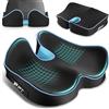 POOTACK Cuscino Sedia Ufficio, Cuscino Ortopedico Seduta per Coccige, Cuscino Ergonomico Sedia Ufficio, Cuscino Memory Foam Sedia Extra Grande, Cuscino Antidecubito per Auto e Rotelle