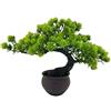 Fycooler Artificial Bonsai Pianta Finta con Vaso - Artificiali di Pino di Ginepro Pianta Finta Verde Arredamento Piante Artificiali per la Scrivania dell'ufficio casa Decorazione Bonsai Giapponesi