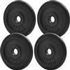 KK Set di dischi per pesi in ghisa, 2 dischi per pesi da 2,5 kg, 5 kg o 10 kg, per allenamento a casa o in palestra o sollevamento pesi (4 x 0,5 kg)