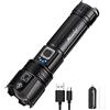 Alonefire H38 Torcia LED Potente Professionale Alta Potenza LED Ricaricabile USB Zoomable Impermeabile con Batteria Litio, Potenza di Uscita per Campeggio Escursioni Viaggi Militare Polizia