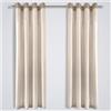 GC GAVENO CAVAILIA Tende da soggiorno con occhielli 200 x 200 cm, completamente foderate ad anello, colore champagne