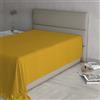 Italian Bed Linen Lenzuolo Sopra MAX COLOR Singolo 150x300 cm, 100% Cotone Made in Italy - Lenzuola Letto Singolo in Tinta Unita - SENAPE
