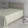 Italian Bed Linen Lenzuolo Sopra MAX COLOR Singolo 150x300 cm, 100% Cotone Made in Italy - Lenzuola Letto Singolo in Tinta Unita - PANNA