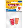 PARODI & PARODI - Tappi Bottiglie Vino e Vetro Forma Conica, Tappo Cono in Set 2 Pezzi in Polietilene per Contatto Alimentare, Tappo Bottiglia Vino, Birra, Champagne, Accessori Cucina Salva Freschezza