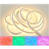 Trio Leuchten Reality LED Stripe Neon R65583100, plastica bianca, con LED RGB da 14 watt, accorciamento da 300 cm, telecomando