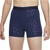 Nike Pro Dri-FIT - Pantaloncini da donna a vita alta con stampa, Blu notte, L
