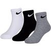 Nike -CONFEZIONE DA 3 PAIA -CALZA ALLA CAVIGLIA -LOGO bianco BIANCO/NERO/GRIGIO 4-5 anni W2F