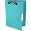 Dexas Slimcase 2 portablocco con apertura laterale, 31,8 x 24,1 cm, verde acqua glitterata 3517-320GWP