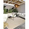 Villeroy & Boch Julie Tappeto moderno per interni ed esterni, in tessuto piatto, effetto profondo, ecologico, resistente alle intemperie e ai raggi UV, per balcone, terrazza, giardino, beige, 160 x
