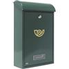 Amig - Cassetta Delle Lettere Esterna | Cassetta Delle Lettere per Pareti, Pareti o Porte | Ottima per Raccogliere Lettere Dall'Esterno | In Acciaio | Colore Verde | Dimensioni: 40 X 25 X 10 Cm