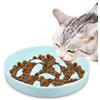 Gatphy Ciotola Anti Gloton Gatto Ceramica Ciotola Anti Gloton Piccolo Cane Ciotola Anti Gloton Gatto Elevato Prevenire Vomito Indigestione Obesità (Verde senza supporto)