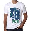 One in the City Uomo Maglietta Stile Urbano Superiore Dal 1978 - Superior Urban Style Since 1978 - 46 Anni Idea Regalo 46° Compleanno T-shirt Anniversario Stampa Grafica Vintage Anno 1978 Novità Bianco L