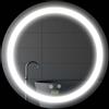 kleankin Specchio Bagno Rotondo con Luce LED Regolabile e Funzione Anti Appannamento, Ø50cm