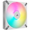 Corsair iCUE AF140 RGB ELITE da 140 mm Ventola PWM - Otto LED RGB - Tecnologia AirGuide - Cuscinetto Fluidodinamico - Compatibile con il Software CORSAIR iCUE - Bianco