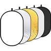 NEEWER Rifletto di Luce per Fotografia 24x36/60x90 cm, Multi Disco Pieghevole Portatile 5 in 1 da Borsa - Diffusore Traslucido, Argento, Oro, Nero, Bianco per Illuminazione da Studio ed Esterni