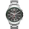 Armani Exchange Orologio cronografo al quarzo da uomo, cassa in acciaio inossidabile da 46 mm con bracciale in acciaio inossidabile, AX2163