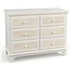 _ CASSETTIERA SETTIMINO 6 CASSETTI 78*100*40cm LEGNO BIANCO SHABBY CHIC Ecrù Beige