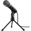 Trust Starzz Microfono con Spinotto da 3,5 mm Placcato in Oro e Base a Treppiede, Nero