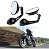 KATUR Specchietto retrovisore Universale per Moto Specchietto retrovisore Laterale Nero Stile retrò Specchi retrovisori Moto per Manubrio da 7/8 22mm Adatto