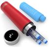 DISONCARE 60 Ora Borsa Frigo Porta Insulina Termico,Borse Termiche Per Medicinali Buono Per Lunghi Viaggi,Acciaio Led Astuccio Insulina Portatile Può contenere 3 penne-Con 2 Bottiglie (Salvare Rosso)