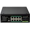 Digitus Digitus Switch Gigabit PoE+ di livello industriale a 8 porte con 2 porte uplink SFP DN-651110