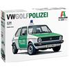 Italeri - 3666 VW Golf Polizei; Scala 1:24, Plastic Model Kit, Modello in Plastica da Montare, Modellismo