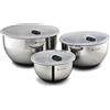 HexClad Set di 3 ciotole in acciaio inox, con coperchi sottovuoto e base antiscivolo, 3 pezzi