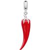 MariaFonte Charm New 2025 Compatibile Tutte Marche Pendente Corno Cornetto Peperoncino Rosso Compleanno Anniversario Ciondoli Originale Argento 925 Mamma Bead Portafortuna Cuore Natale