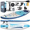 AQUA SPIRIT Tempo Tavola da SUP Stand Up Paddle Board Gonfiabile 320x81x15cm Livello Principiante e Intermedio Kit con Pagaia Regolabile in Alluminio, Max; Paddler Peso: 120KG 2 Anni Di Garanzia (Blu)