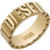Diesel Anello da uomo in acciaio inossidabile tonalità oro, DX1439710