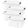 Siena Home Anzio - Scatola portaoggetti, 21 l, 4 pezzi