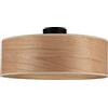 Sotto Luce Tsuri - Lampada da soffitto in stile nordico con 1 luce - paralume in legno di ciliegio - base nera - 1 x E27 - Ø 45 cm